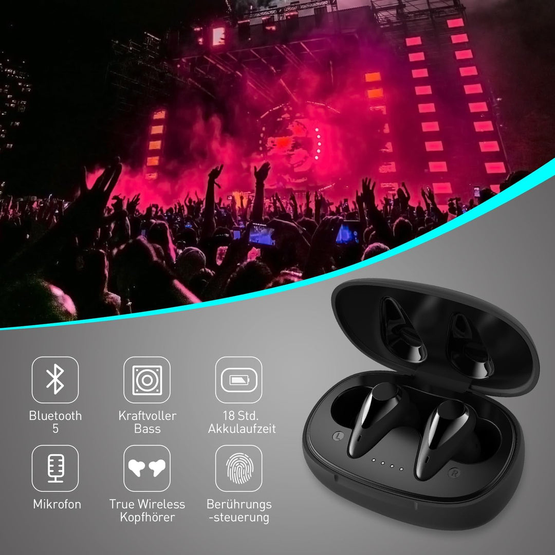 August Bluetooth Kopfhörer In Ear EP810 - Bluetooth 5.0 Kabellose Earbuds mit Mikrofon Berührungsste