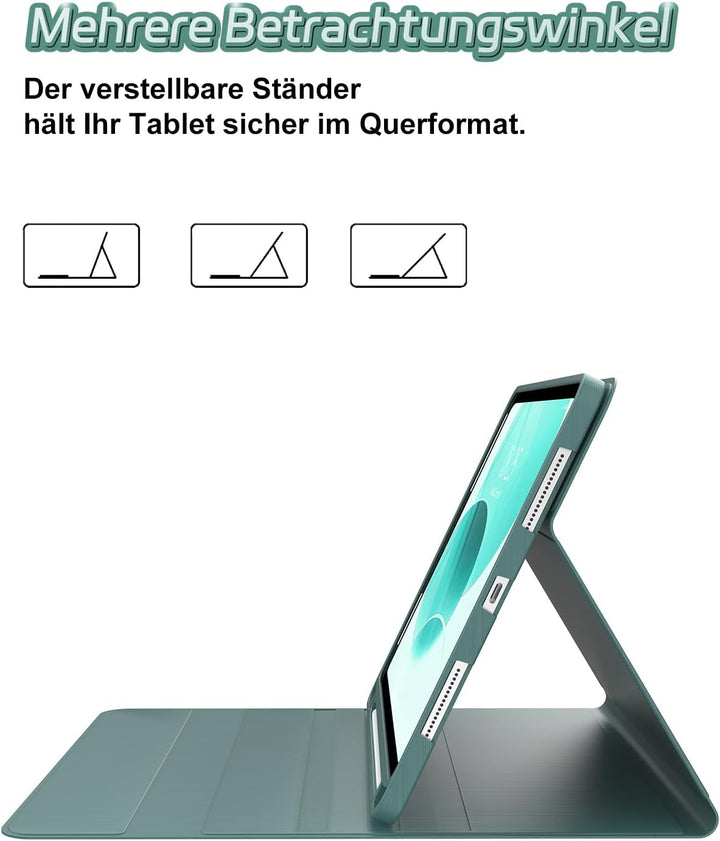 Tastatur Hülle für iPad 10 Generation/A16 11 Generation - 7-Farben Beleuchtung Keyboard Cover mit St