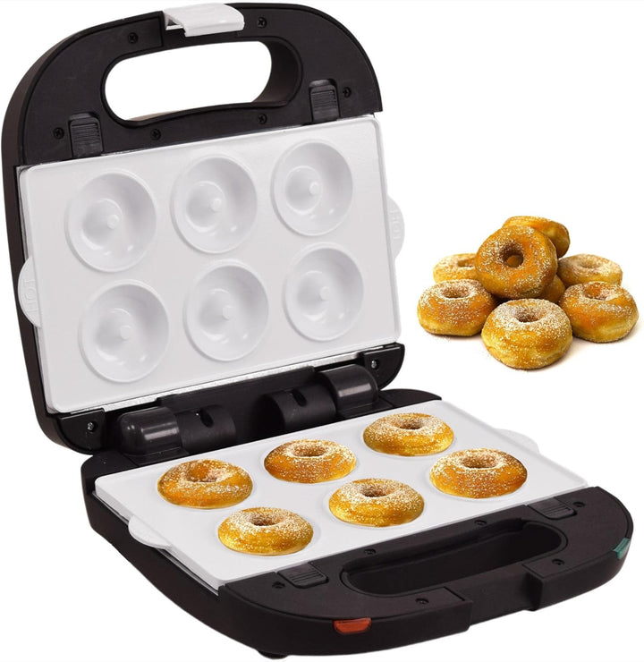 Syntrox Donut Maker Kombigerät mit Wechselplatten SM-1500W Perom, Antihaftbeschichtet, Edelstahl, Sc