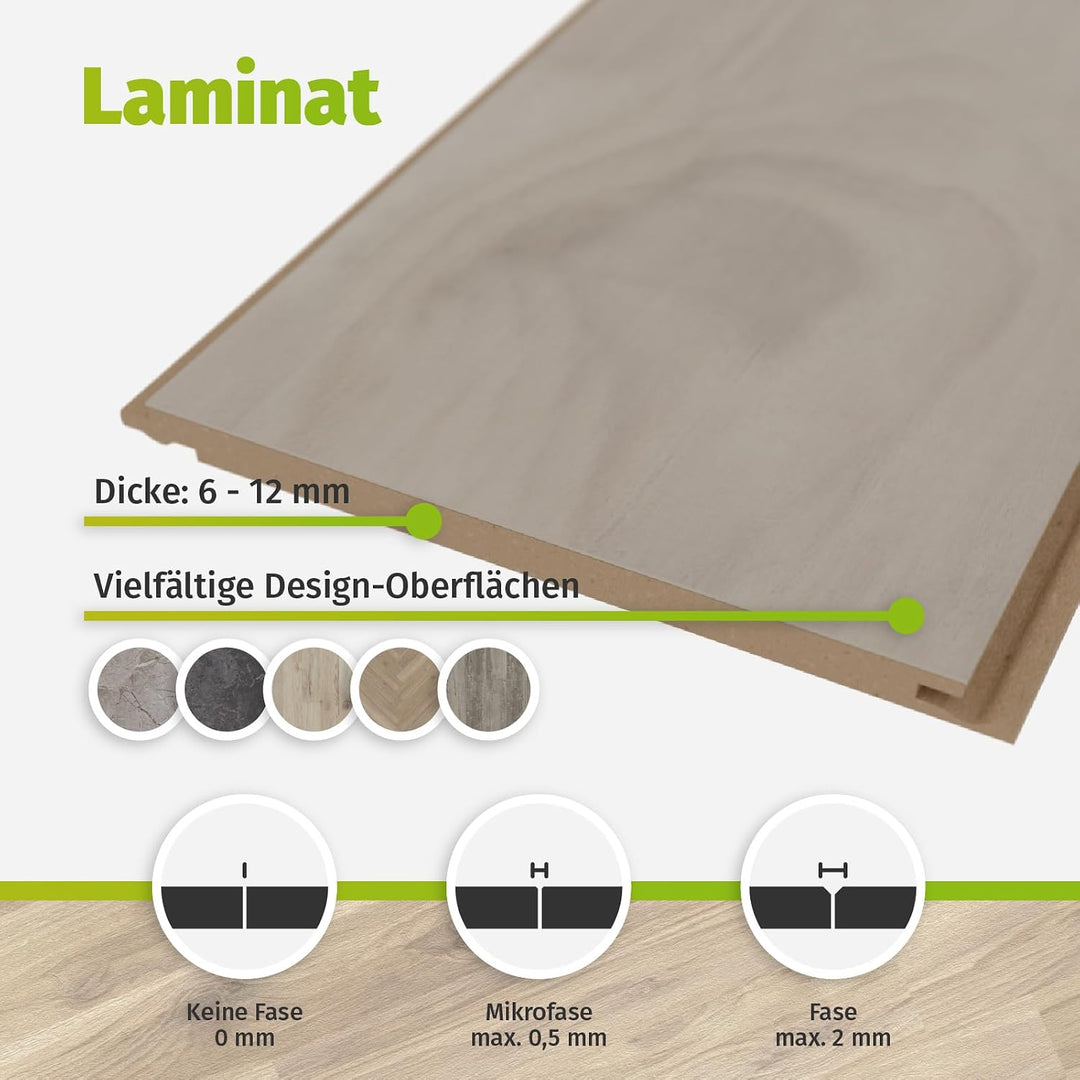HORI Laminatboden Easy &amp; Selection - Klicklaminat in Holzoptik - 3-Stab Schiffsboden - für Fussboden
