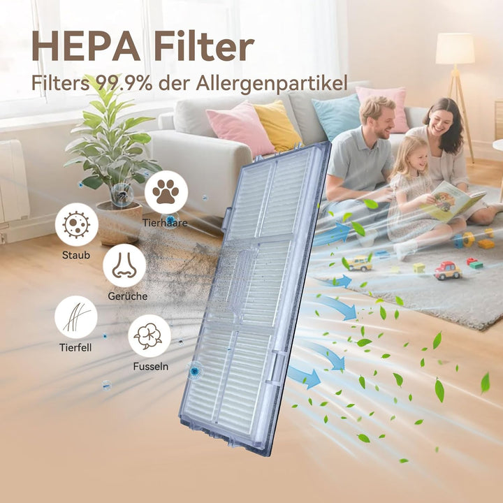 Zubehör für Roborock S7 MaxV Ultra/S7 Pro Ultra/S7/S7 Plus | 2 Hauptbürsten 4 HEPA-Filter 4 Wischtüc