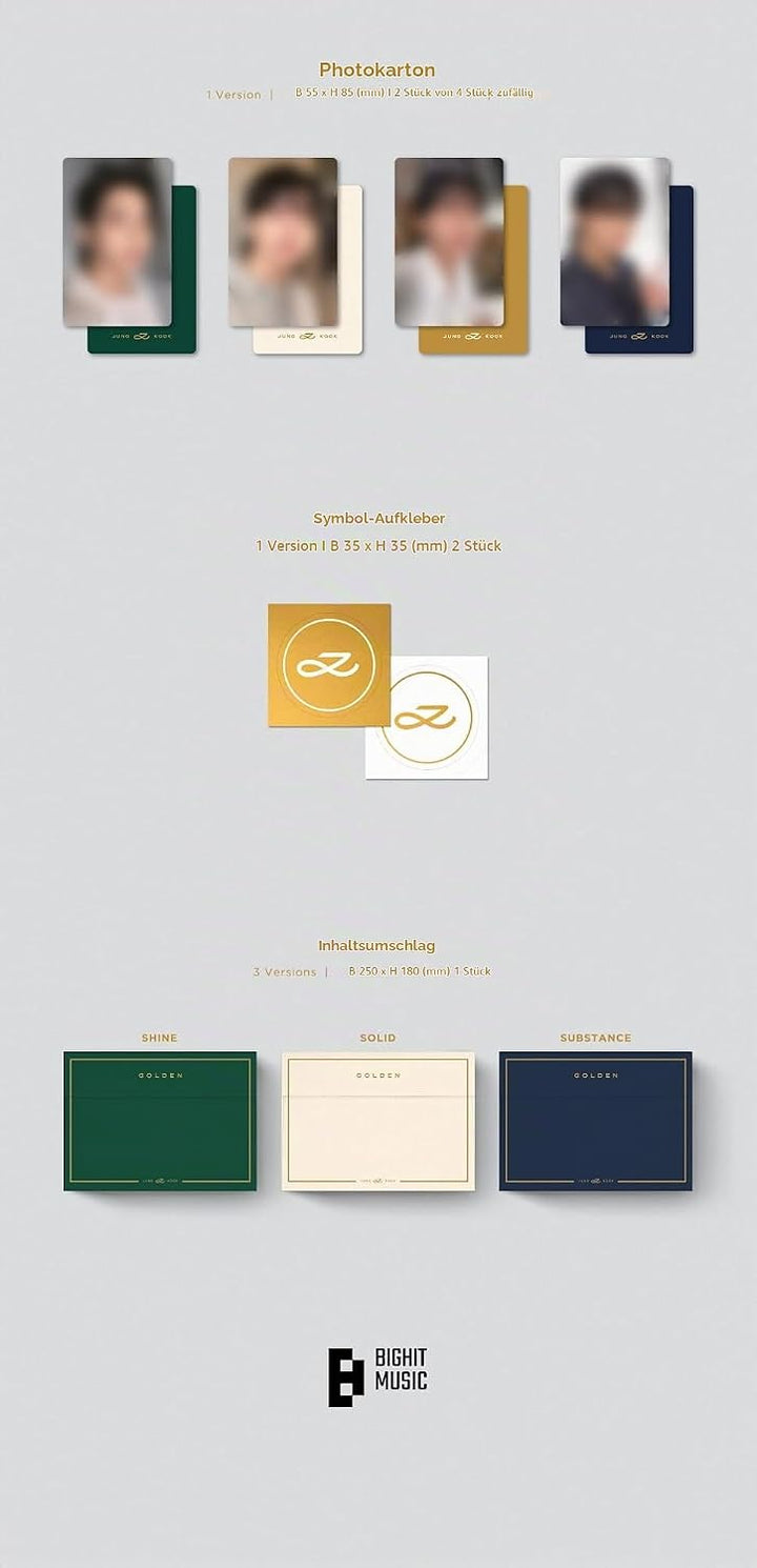 JUNGKOOK BTS - GOLDEN 1st Solo Album+Store Gift (3 ver. SET), 3 Ver. Set