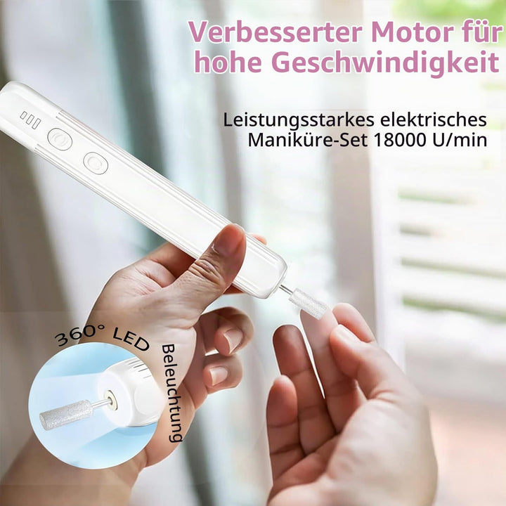 Elektrische Nagelfräser Professionell Elektrisch Nagelfeile für Gelnägel USB Wiederaufladbare 20000