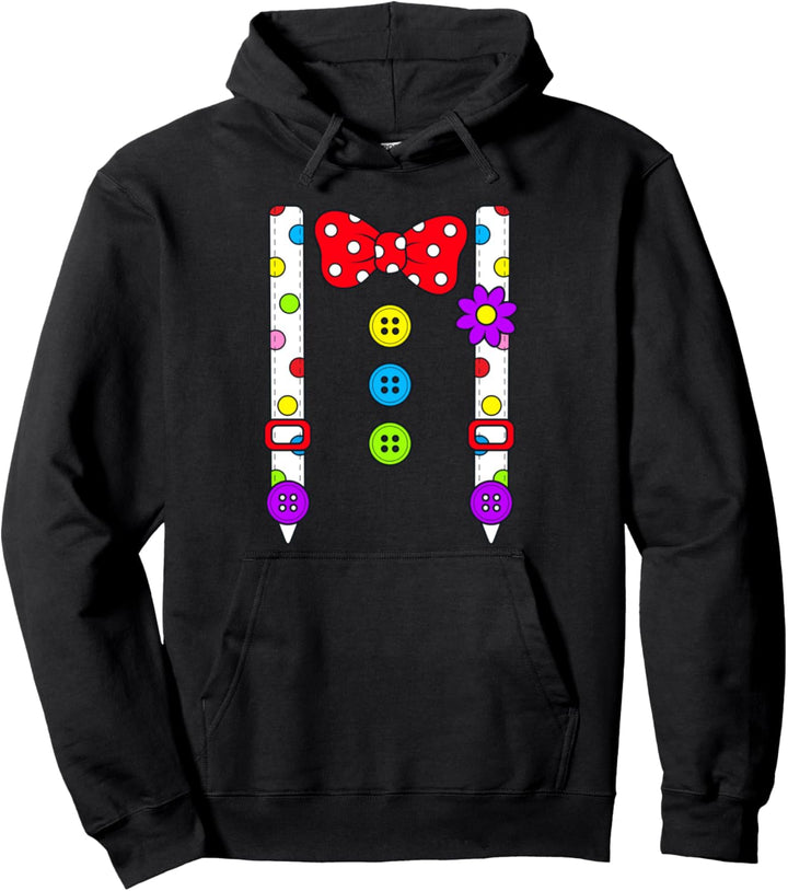 Clown-Kostüm für Kinder, Jungen, Mädchen, Damen, Herren, Clowns-Accessoires Pullover Hoodie