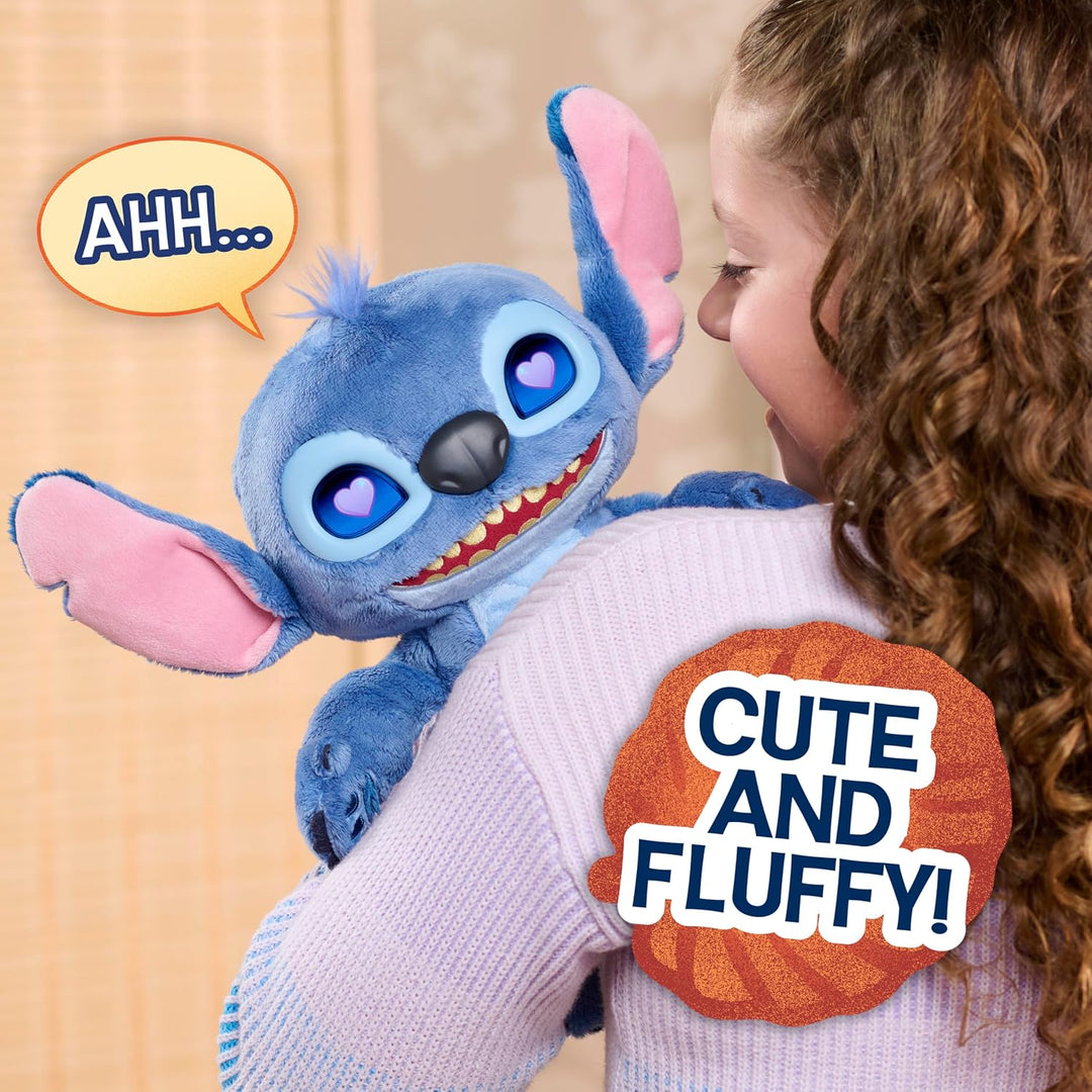 Just Play Disney Stitch Many Moods 34,3 cm grosses interaktives Plüschtier, 50+ Soundeffekte und Spr
