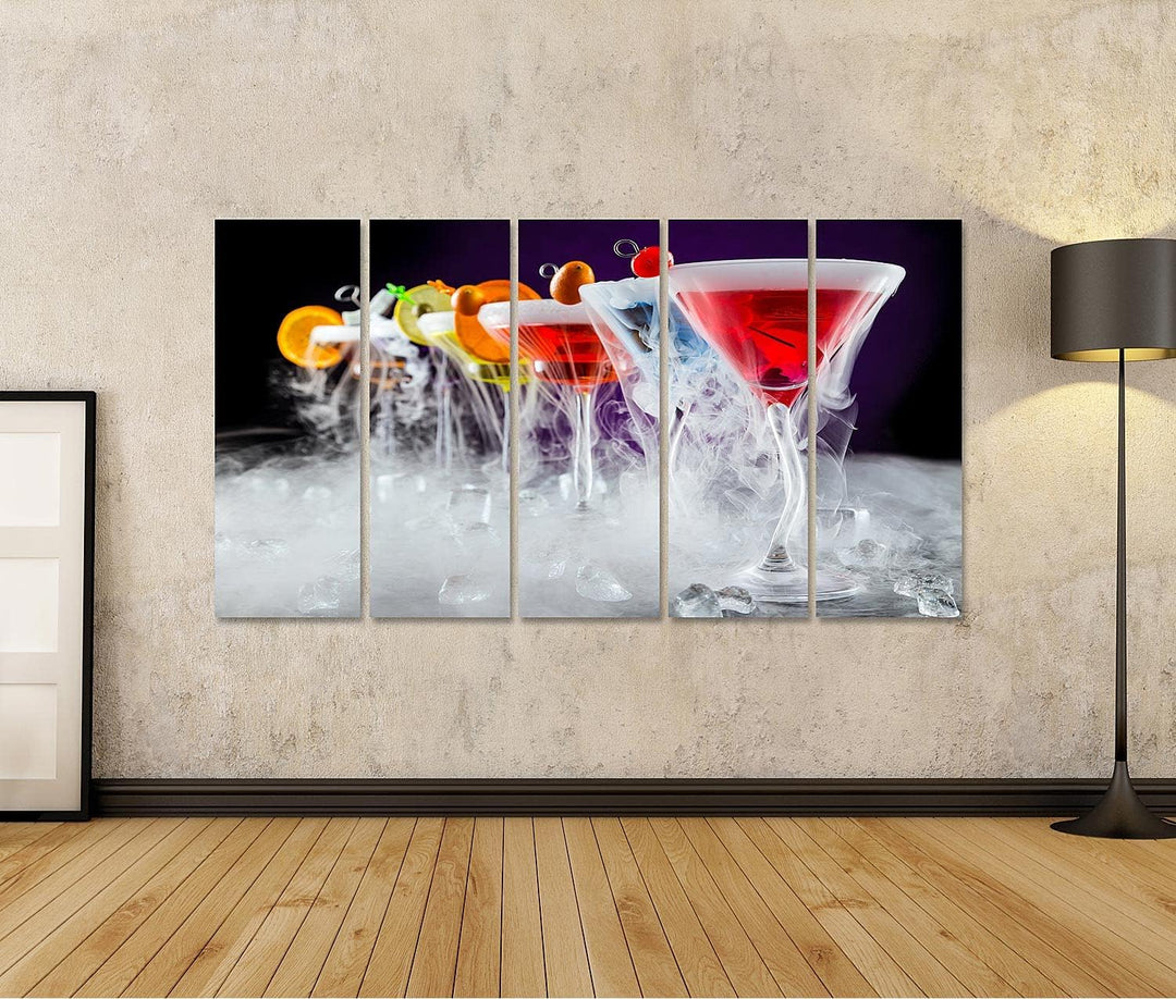 islandburner Bild auf Leinwand Martini Getränke Cocktails Bar Bilder Wandbilder Poster Leinwand 160x