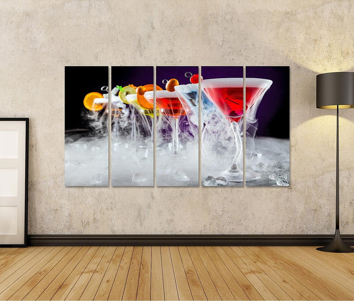 islandburner Bild auf Leinwand Martini Getränke Cocktails Bar Bilder Wandbilder Poster Leinwand 160x