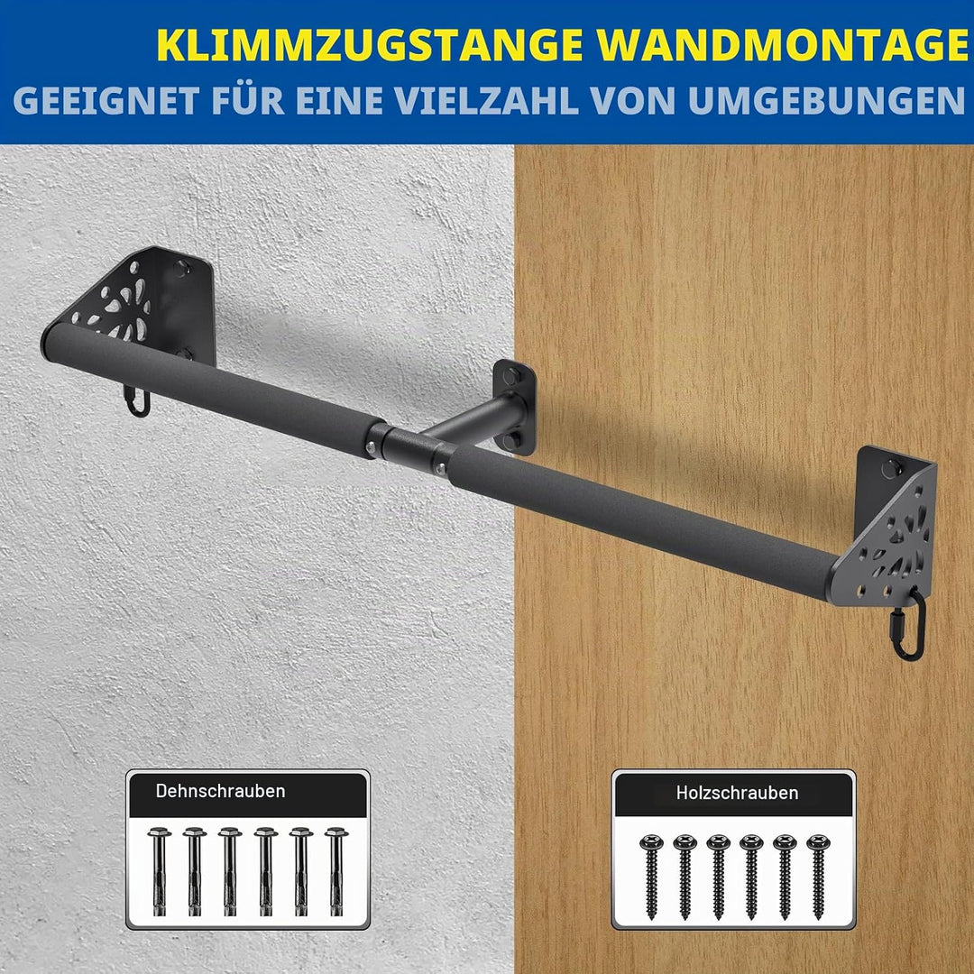 Kipika Hochleistungs-Klimmzugstange zur Wandmontage, 81 cm breite Türklimmzugstange für das Heimfitn