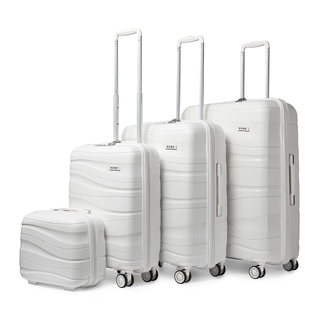 KONO Koffer Trolley Reisekoffer Set Leicht Hartschalenkoffer mit TSA Schloss Zwillingsrollen Rollkof