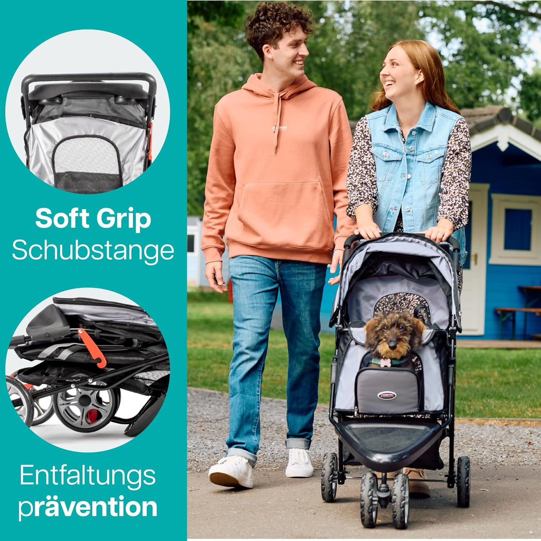 Haustier-Buggy All Terrain ips-01 Hunde-Tragetasche, Trolley, Trailer, InnoPet, Buggy. Zusammenklapp