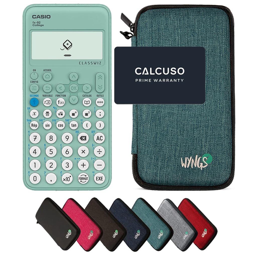 CALCUSO Sparpaket: Casio FX-92 College ClassWiz technisch-wissenschaftlicher Schulrechner + WYNGS Sc