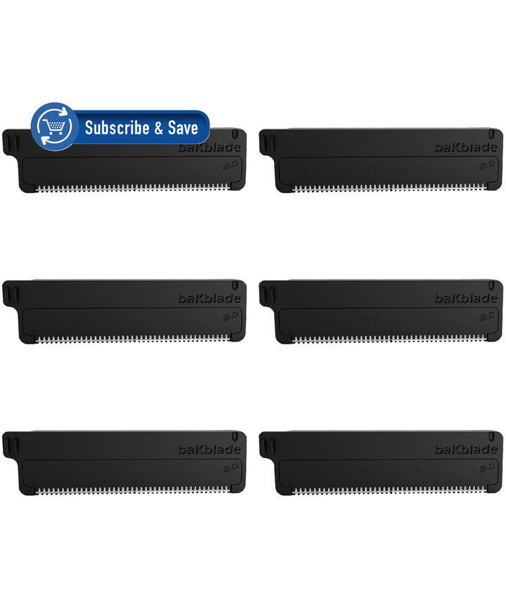 baKblade 2.0 - Ersatzklingen für 2.0 Elite-Rasierer - Dryglide-Technologie (6 Ersatzklingen enthalte