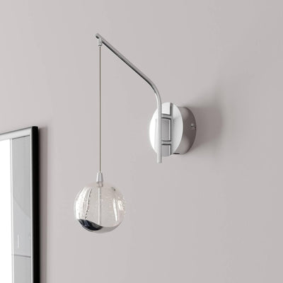 Lucande LED Wandleuchte, Wandlampe Innen 'Hayley' (Modern) in Transparent aus Glas u.a. für Wohnzimm