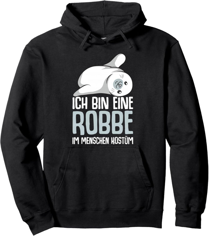 Robbe Seehund Seelöwe Robben Mädchen Jungen Kinder Pullover Hoodie