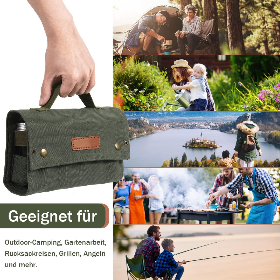 Acelist Gewürzgläser Set mit 10 Gewürzgläser, Gewürzdosen für Camping,Dauerhaft Gewürzstreuer, Gewür
