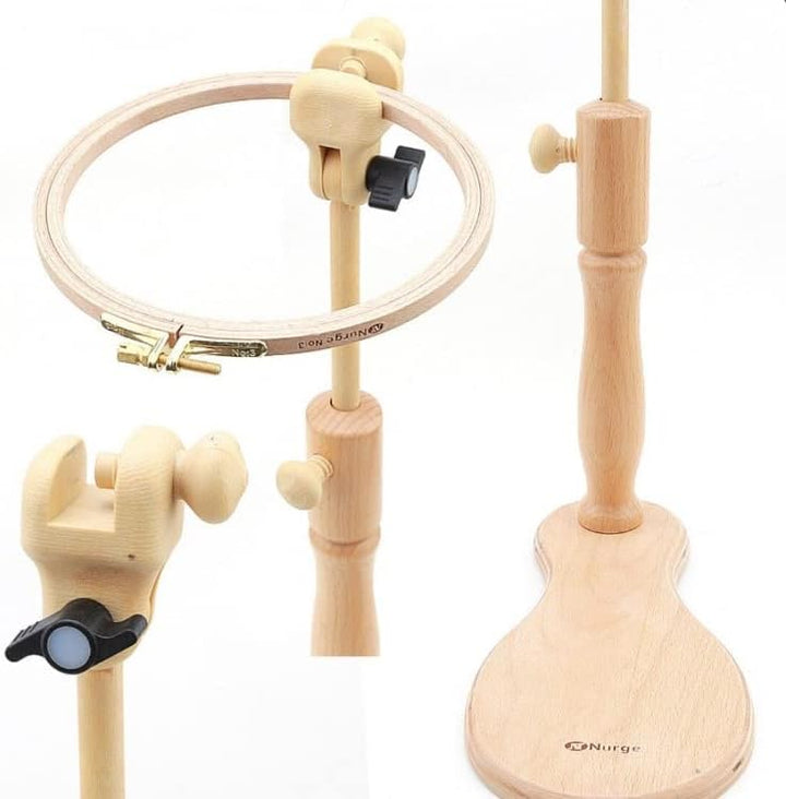 Nurge Verstellbarer Stickerei Tischständer Kreuzstich Hoop Ständer Stickrahmen Halter Handpoliert Na