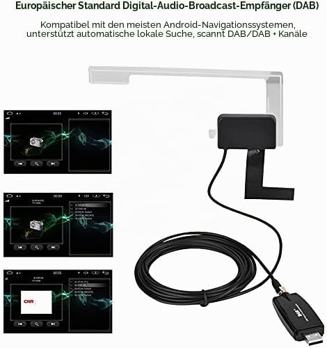 YUNTX Radioempfänger, Car Kit, Digitale Audioübertragung Dab Dab + Box Radioempfängeradapter mit Ant