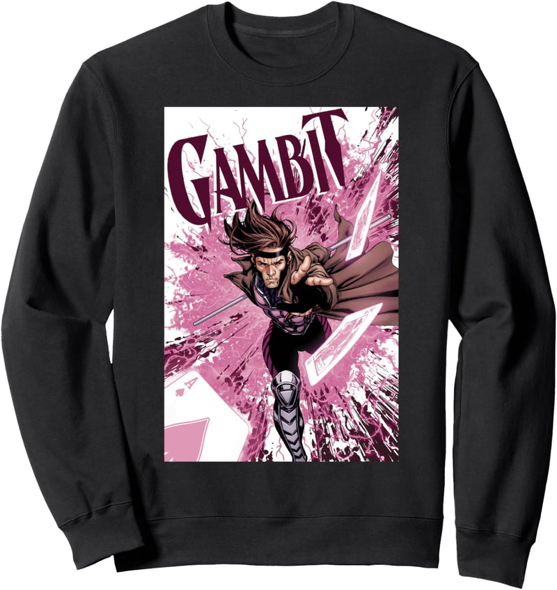 Marvel X-Men Gambit Card Throw Portrait Sweatshirt