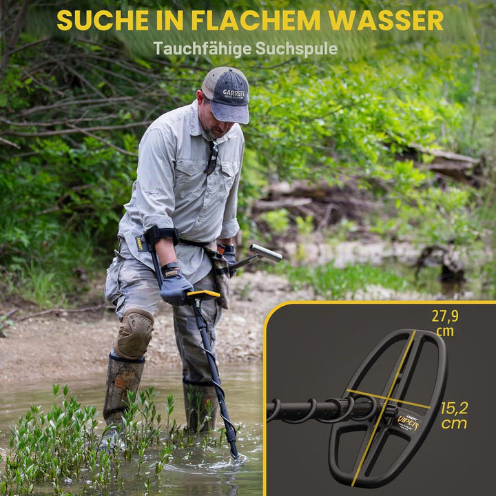 Garrett ACE APEX-Detektor mit 6 x 11 DD Viper-Suchspule, Z-Lynk-Kopfhörer, Pro-Pointer bei Z-Lynk un