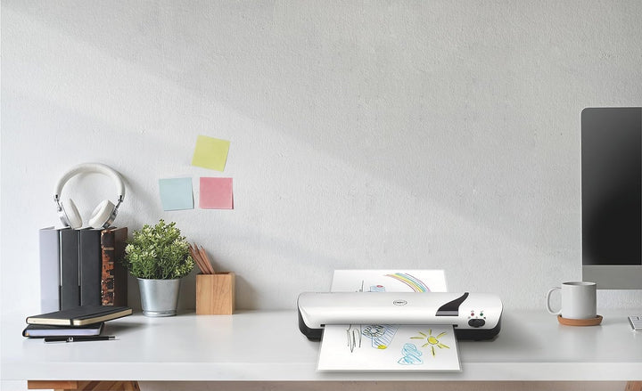 GBC Inspire+ A4-Laminiergerät, inkl. Starter-Set mit 5 Laminierhüllen (2 x 75 Mikron), Für 75 bis 12