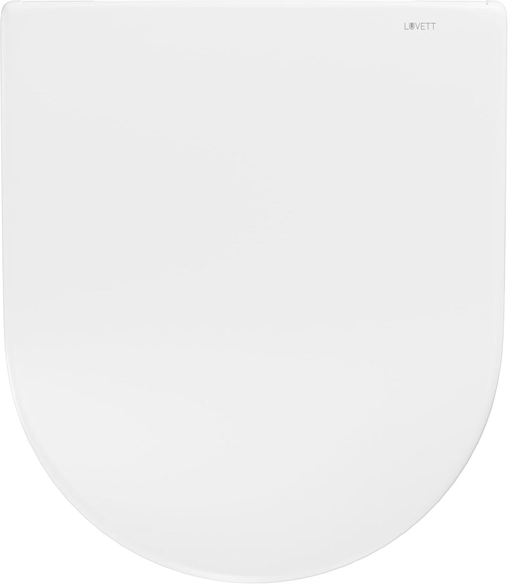 LUVETT® WC-Sitz D230 D-Form Weiss mit Absenkautomatik SoftClose, EasyClean (abnehmbar), Duroplast, e