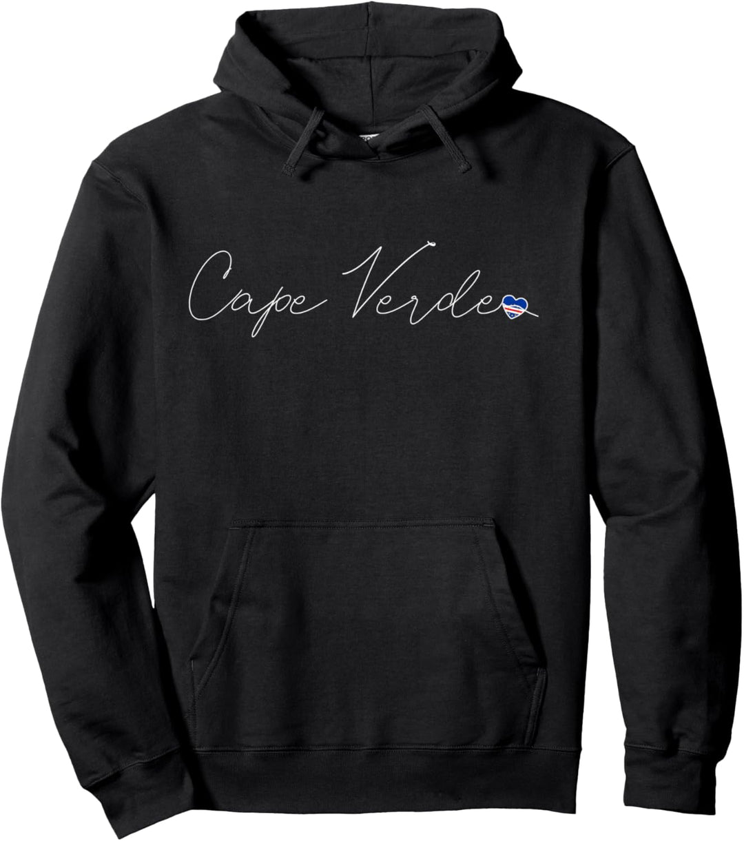 Cabo Verde Liebe Kapverdische Flagge und Herz auf Kap Verde Pullover Hoodie