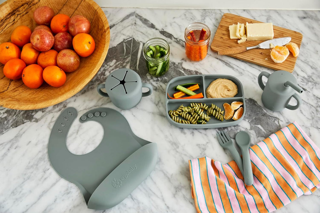 Ergobaby Kindergeschirr-Set Deluxe für Babys und Kleinkinder ab 6 Monaten, Baby Geschirrset mit 2 Be