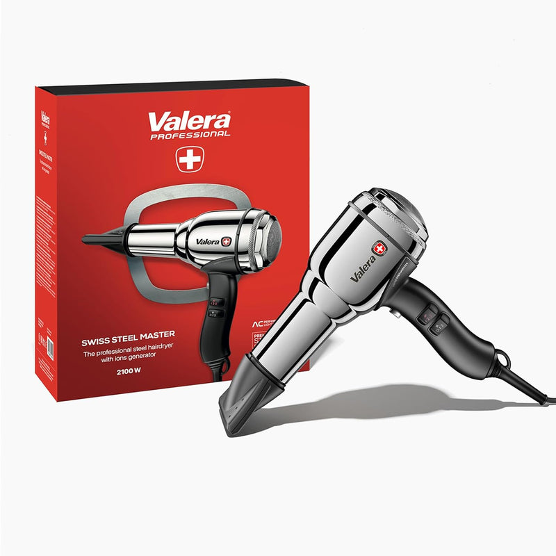 Valera, Swiss Steel Master, professioneller Haartrockner aus verchromtem Premium-Stahl, leichter Föh