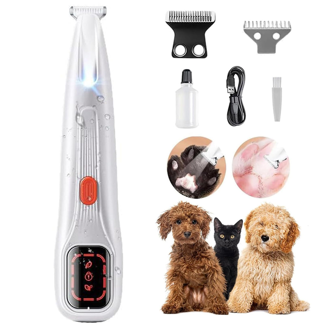 2026 New Pet Präzisionstrimmer, Hundepfotentrimmer mit LED-Licht, geräuscharm, IP68 wasserdicht, Dua
