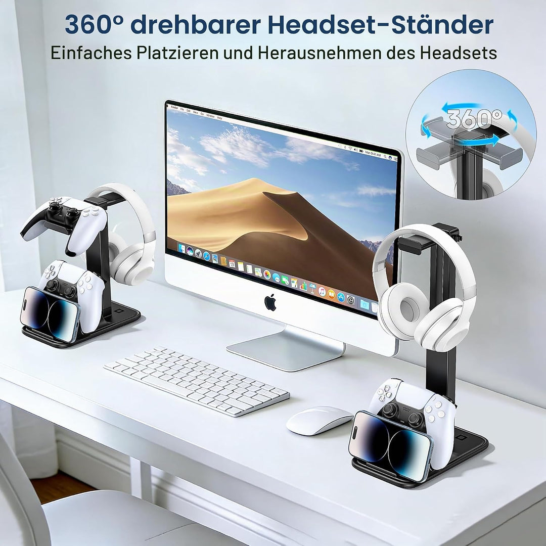Controller Halter &amp; Headset Halterung, universeller Controller Ständer für Telefon/Headset/Gaming Co