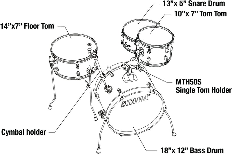 Tama Club-Jam Kit - Charcoal Mist - Kesselsatz (LJK48S-CCM)