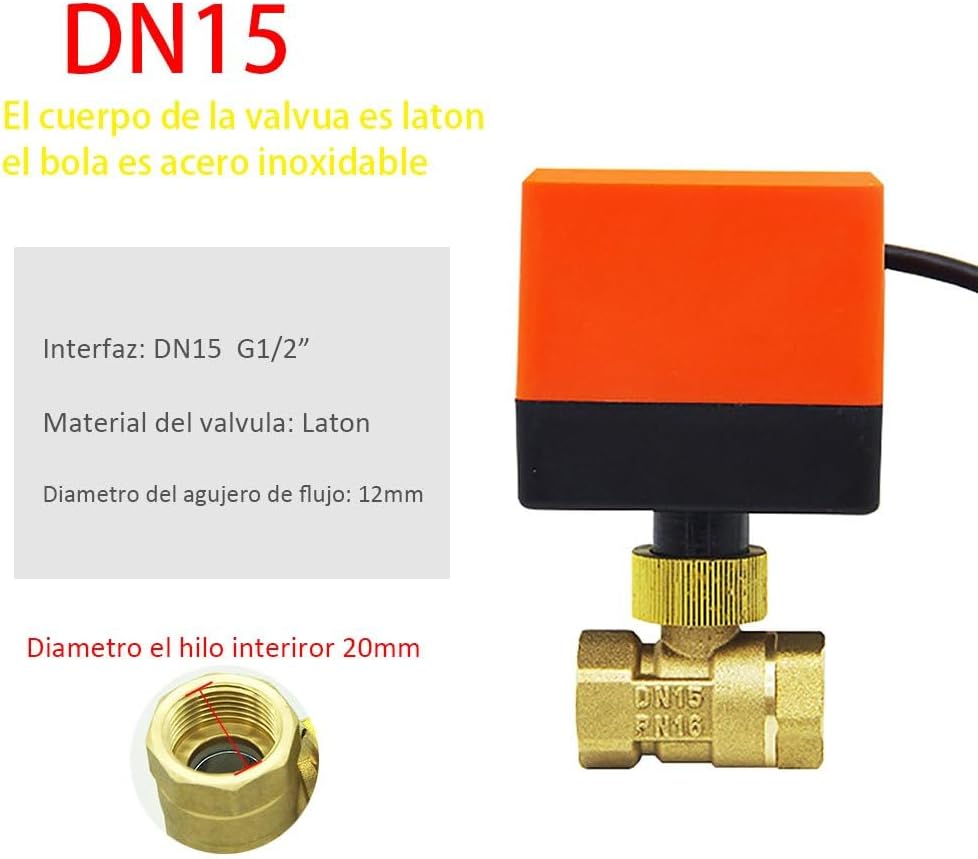 AC220V AC24V DC12V 2-Wege-Motorventil - 2-Wege-Motorkugelventil DN15 DN20 DN25 DN32 DN40 DN50. DC12V