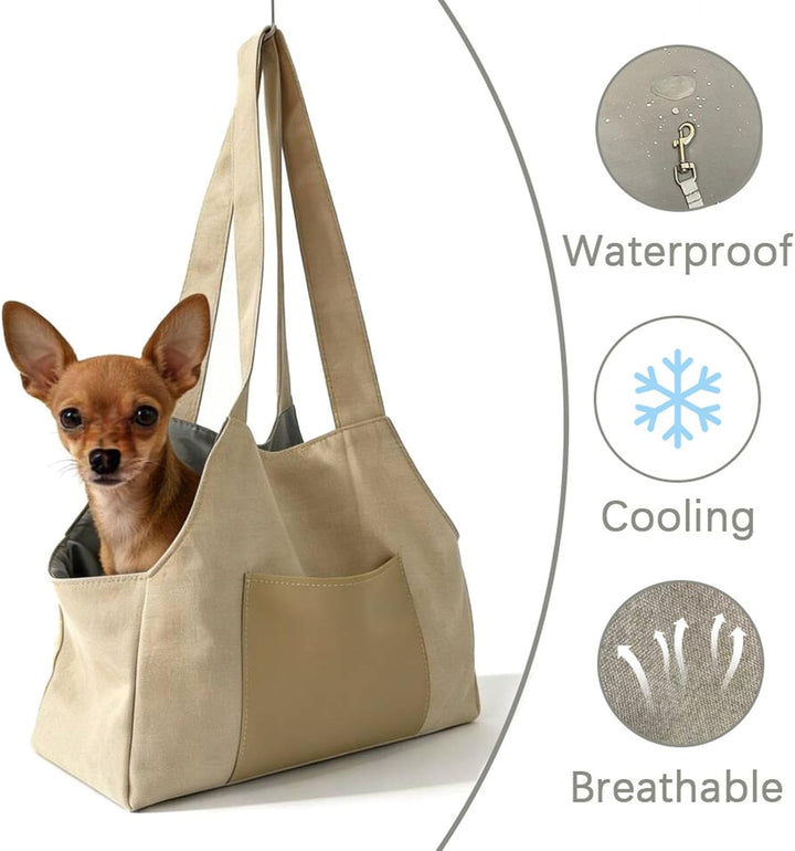 Focket Hundetragetasche, Weiche Haustiertasche mit Fächern, Faltbare, Leichte Hundetragetasche, Trag