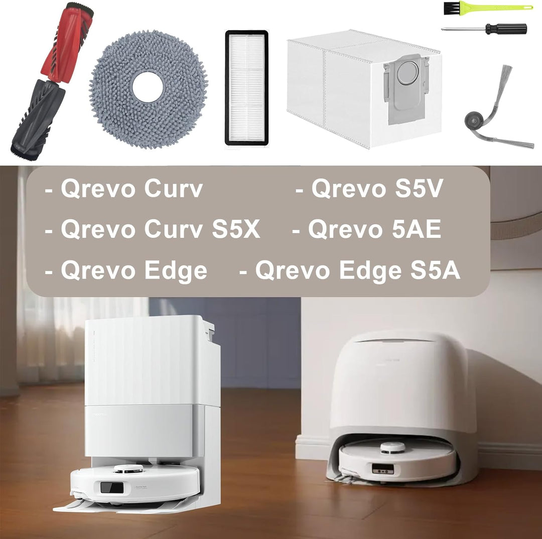 Zubehörset für Roborock Qrevo Curve/Qrevo Edge/Qrevo Curv S5X/ Qrevo Edge S5A/ P20 Pro Saugroboter,