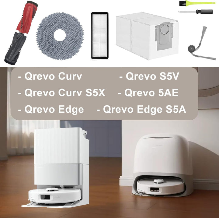 Zubehörset für Roborock Qrevo Curve/Qrevo Edge/Qrevo Curv S5X/ Qrevo Edge S5A/ P20 Pro Saugroboter,