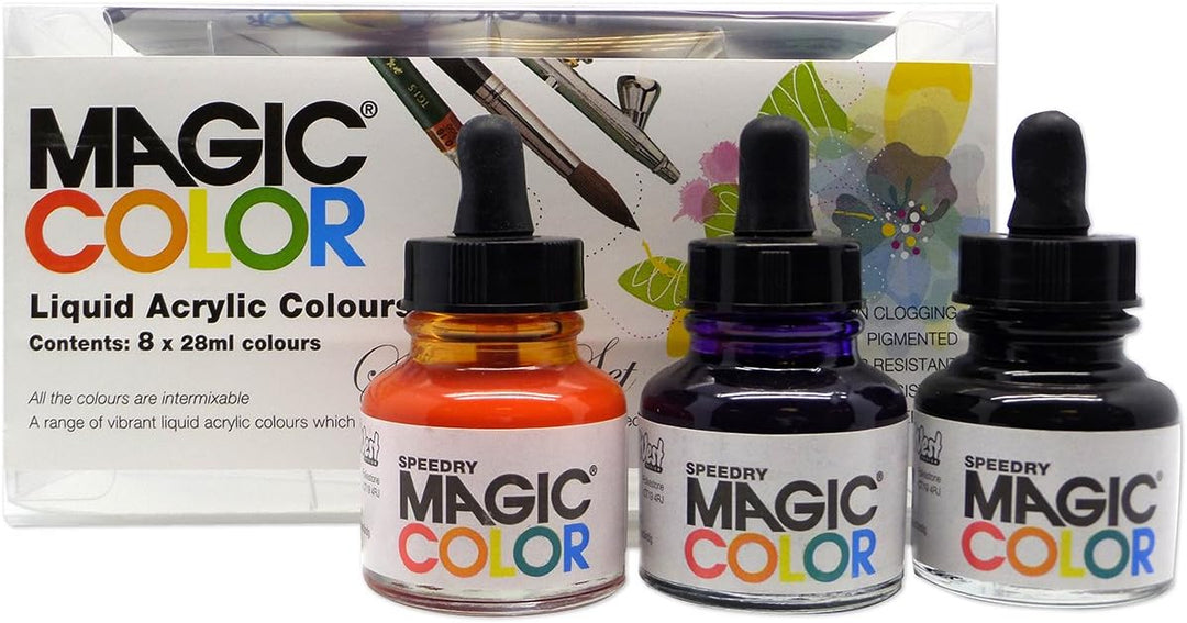 Magic Colour RS420850 Einführungsset, 8 Flaschen Ideal für Airbrushing, Lavierungen, Aquarelleffekte
