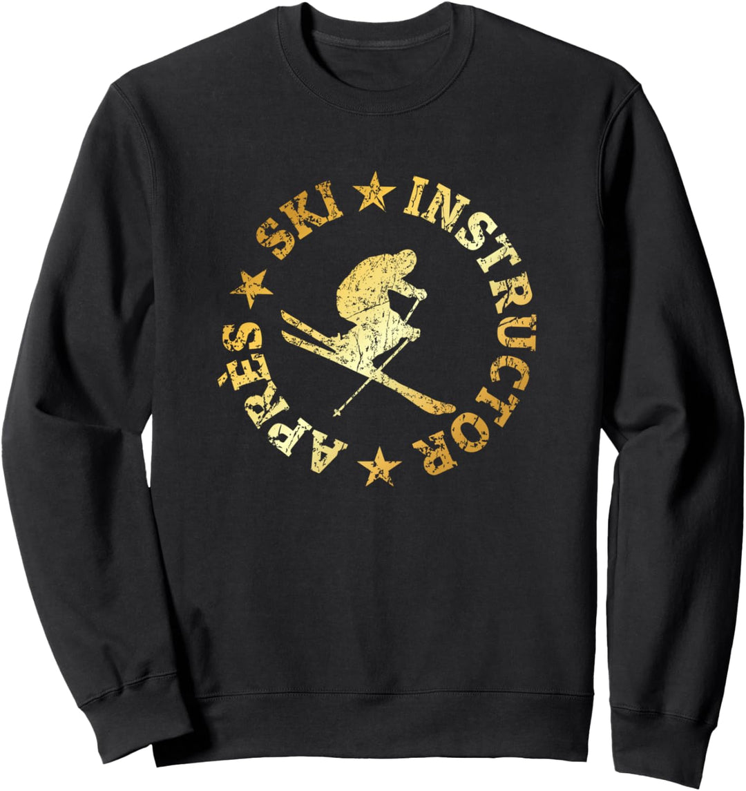 Apres-Ski Instructor Seal (Vintage/Gelb) Skifahrer Sweatshirt
