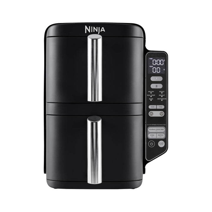 Ninja Double Stack Heissluftfritteuse, 7,6 L Airfryer, Doppelkorb-Heissluftfritteuse mit 4 Kochstufe