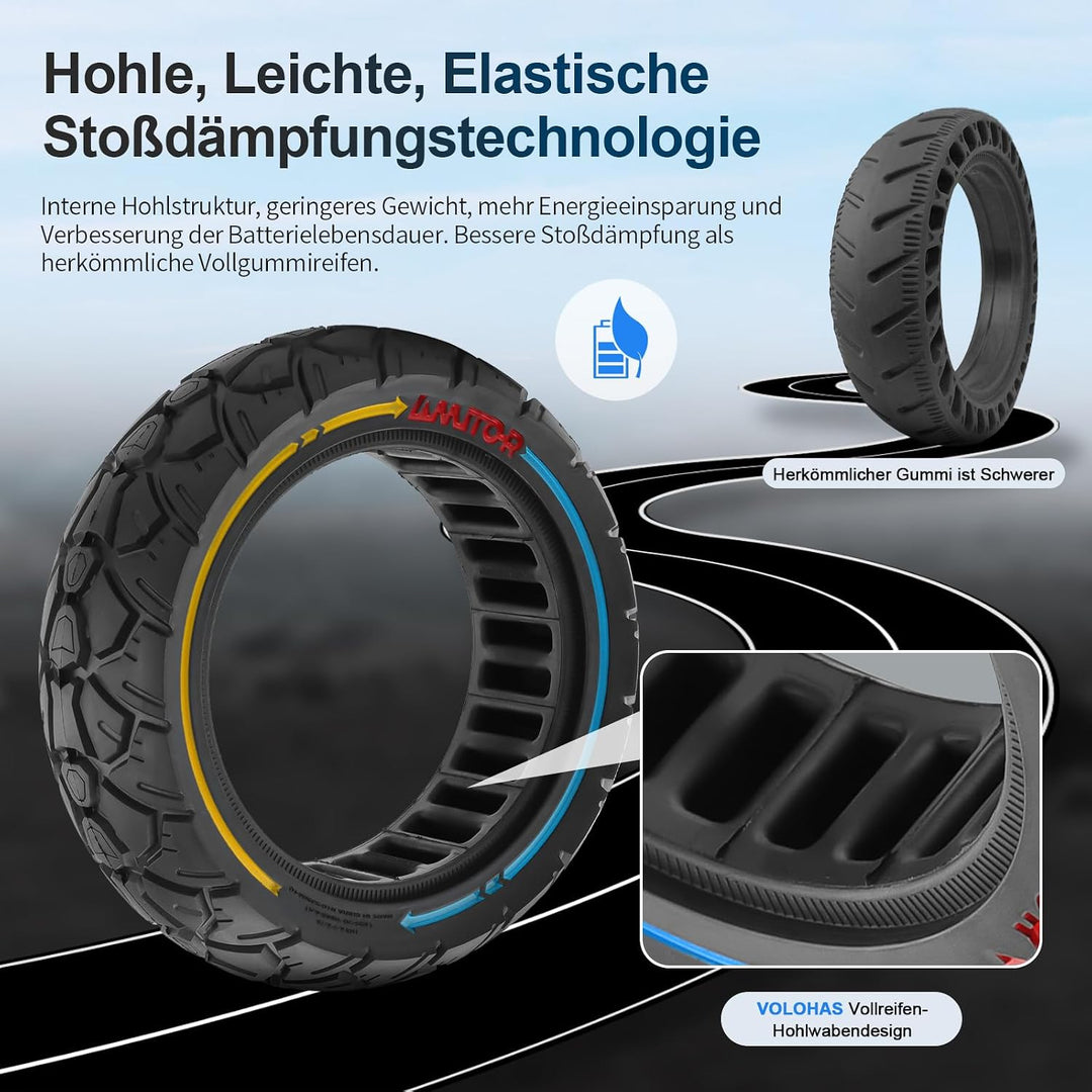 10x2,7-2,75 Vollreifen 10 Zoll Solide Reifen 70/65-6,5 Ersatzreifen für Hitway H5/HB24/Hiboy/Smartgy