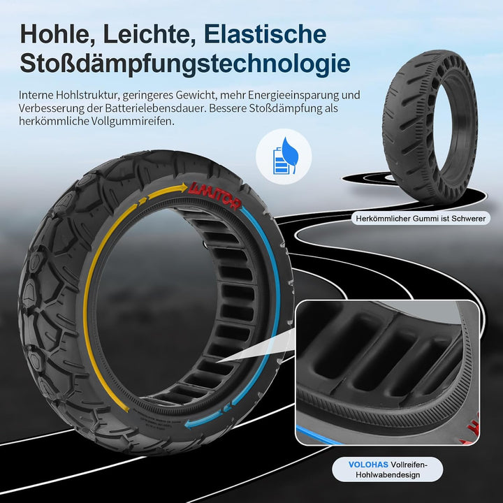 10x2,7-2,75 Vollreifen 10 Zoll Solide Reifen 70/65-6,5 Ersatzreifen für Hitway H5/HB24/Hiboy/Smartgy