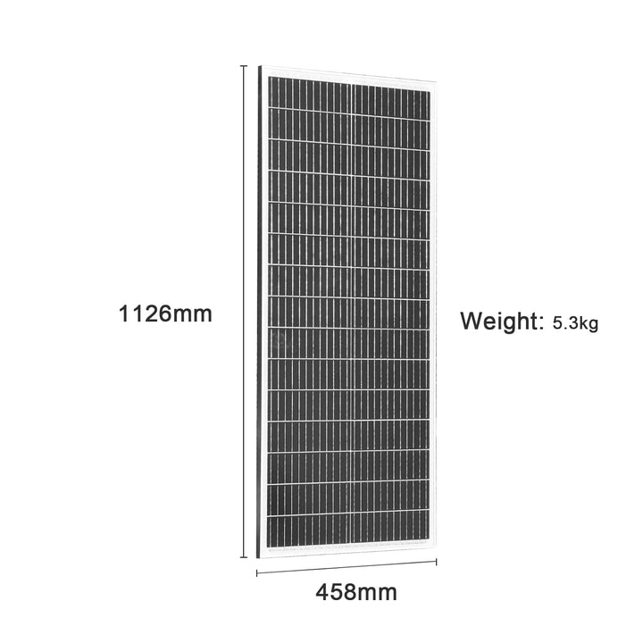 100W Solarpanel Kit Solar Set 12V, Monokristallines Solarmodul+20A 12V/24V Solarladeregler+Solarkabe