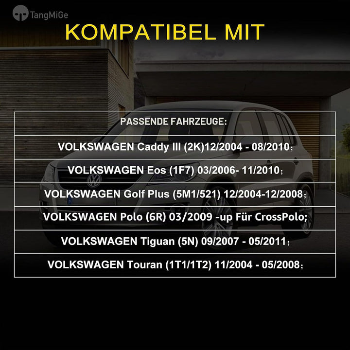 TangMiGe Nebelscheinwerfer Kompatibel mit Volkswagen Caddy III 3, Eos, Golf Plus, Polo, Tiguan, Tour