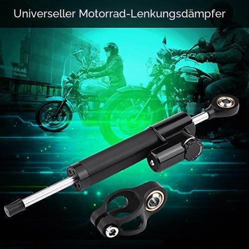 Keenso Motorrad CNC Lenkungsdämpfer, Universal Dämpfer Stabilisator Linear umgekehrt mit Montagehalt