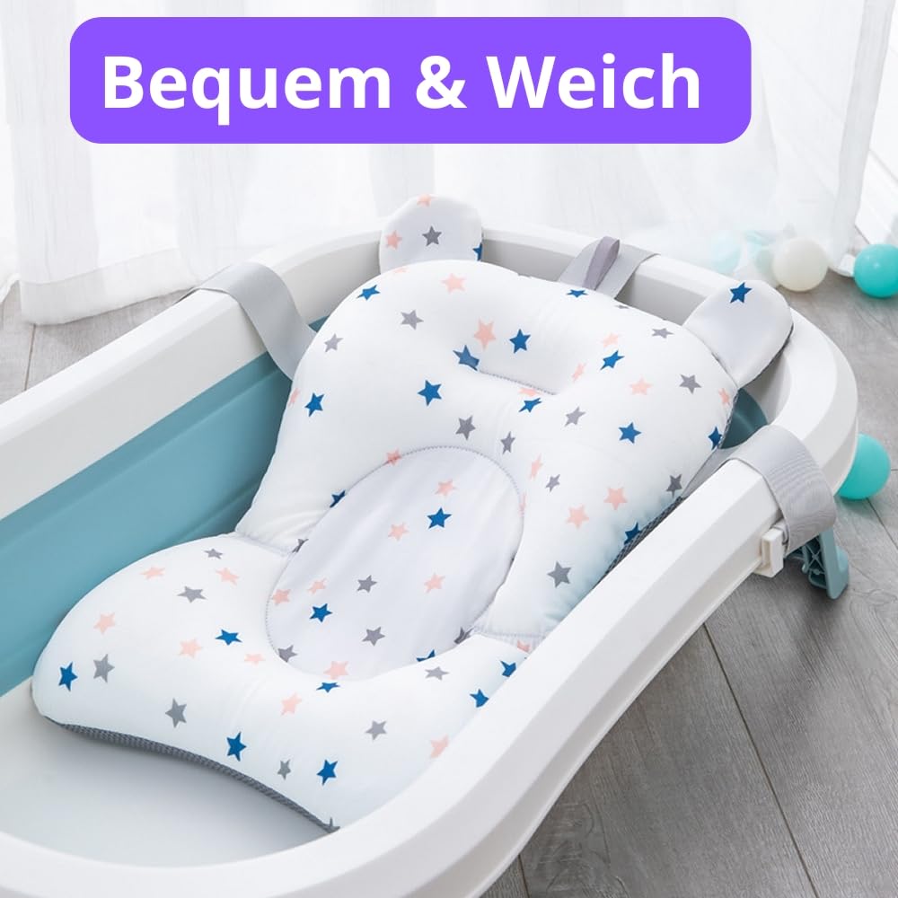 Badekissen Baby + Badekanne, Universelle Badewannenkissen, babywanne einsatz, Rutschfest, Weiches, G