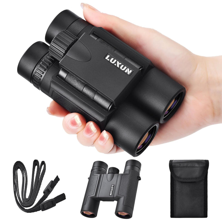 LUXUN 15x25 Fernglas für Erwachsene und Kinder, Klein leicht Binoculars mit FMC-Linse, Mini Kompakt