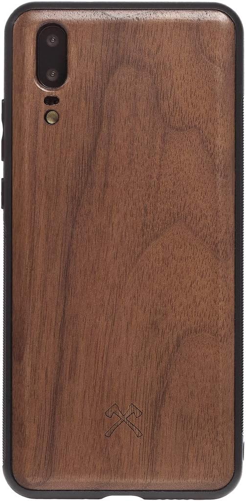 Woodcessories - Hülle Kompatibel Mit Huawei P20 Aus Echtem Holz - EcoBump Case (Walnuss)