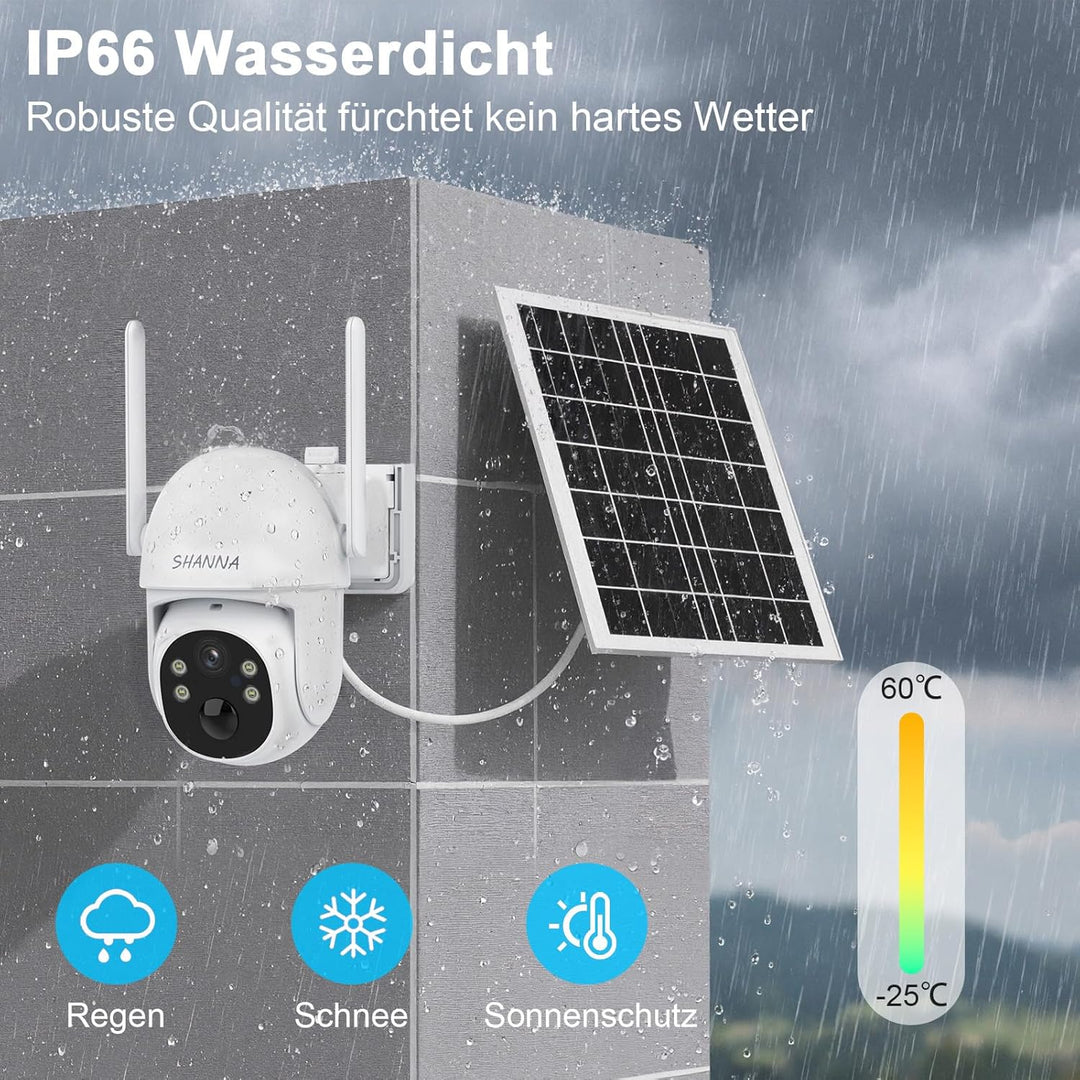 [Lebenslange Kostenlose Unbegrenzte Daten] 4G LTE Überwachungskamera mit eSIM Karte,2K LTE Kamera oh