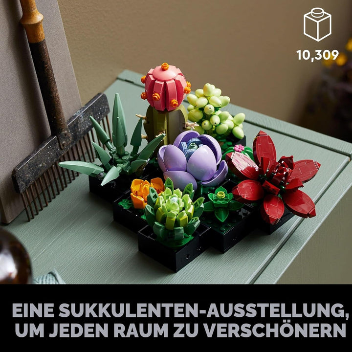 LEGO Succulents 10309 Plant Decor Building Set for Adults; Build a Succulents Display Piece for The