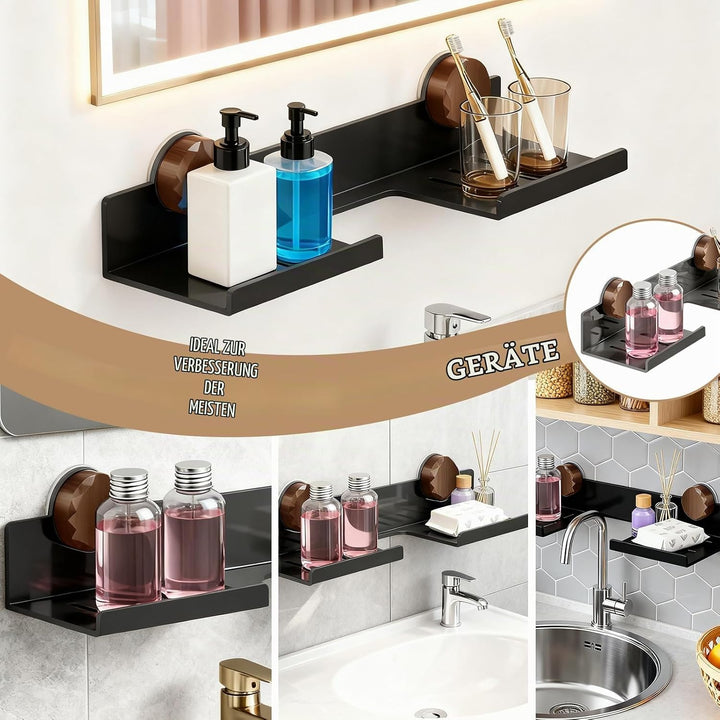 Waschbecken Ablage, Bad Organizer Badezimmer Regal Ohne Bohren Bad Ablage über Waschbecken 40 X 16 X