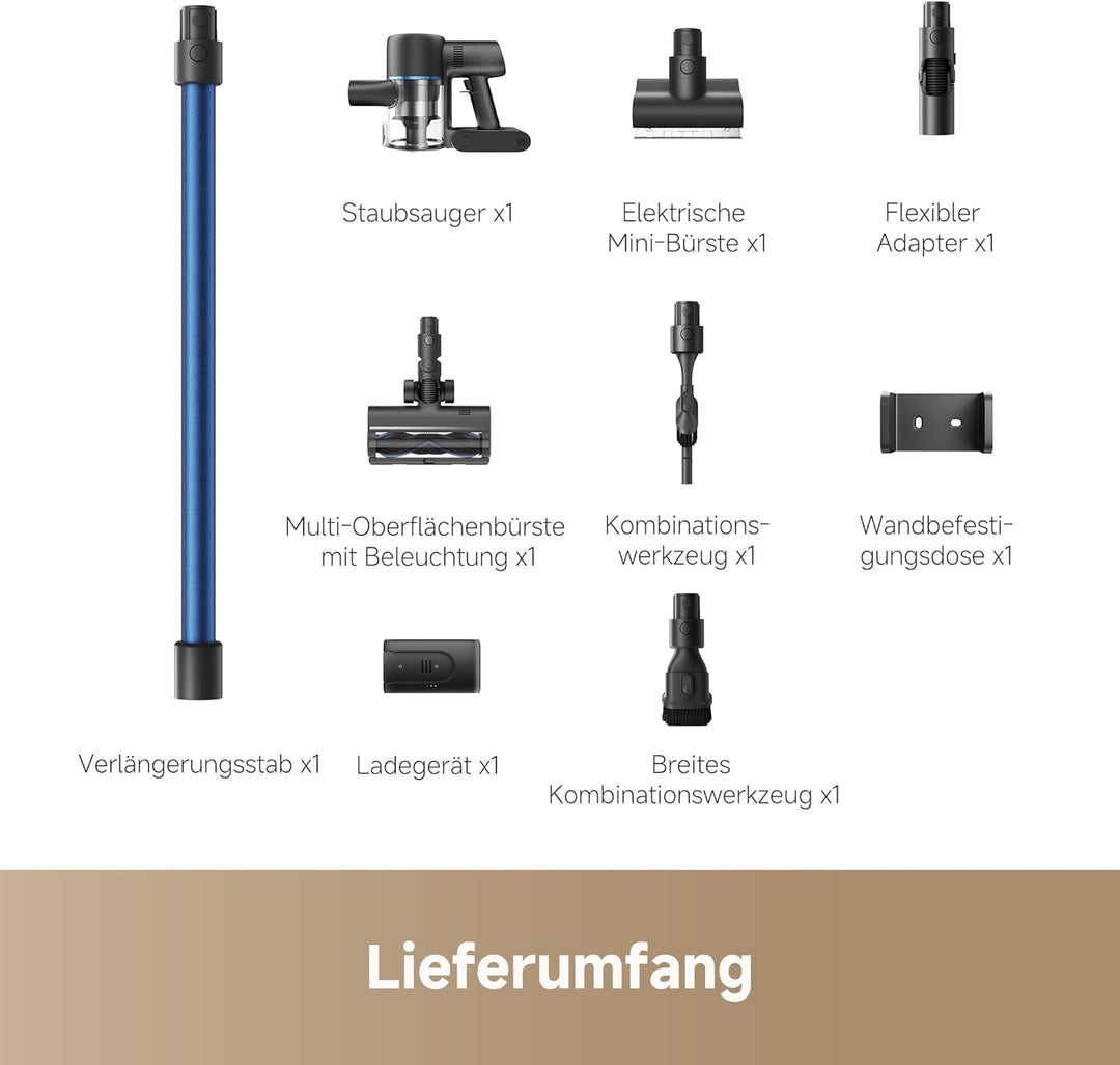 Mova S4 Detect Akku Staubsauger, bis zu 91 Minuten Laufzeit, staubsauger Kabellos LED-Display, OptiI
